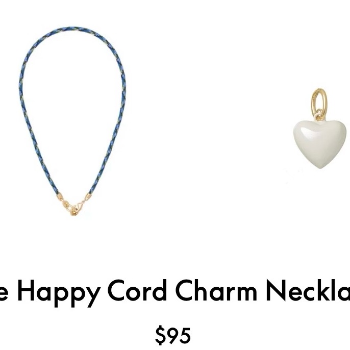 Roxanne Assoulin The Happy Cord Charm Necklace Blue Jean & Cream
